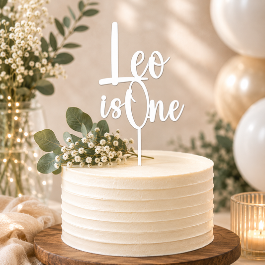 Modern Personalised Cake Topper
