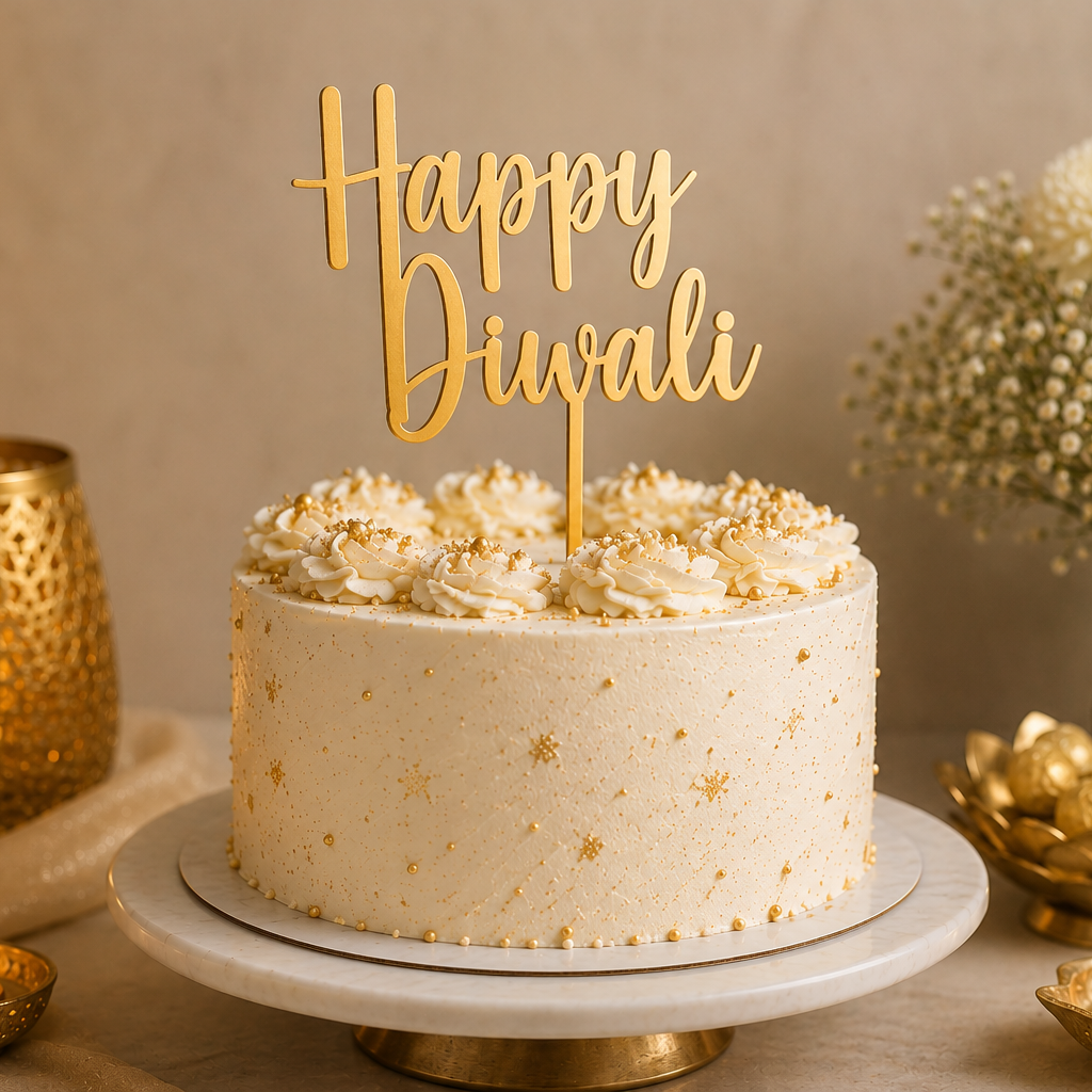 Happy Diwali Cake Topper