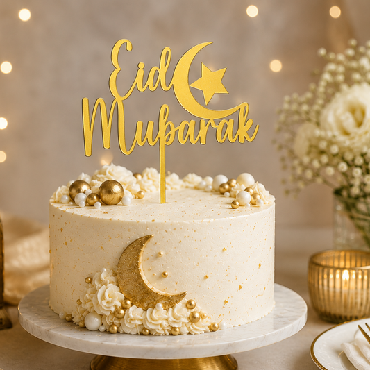 Eid Mubarak Cake Topper