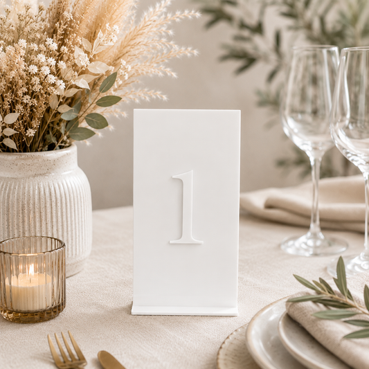 Minimalist Wedding Table Number