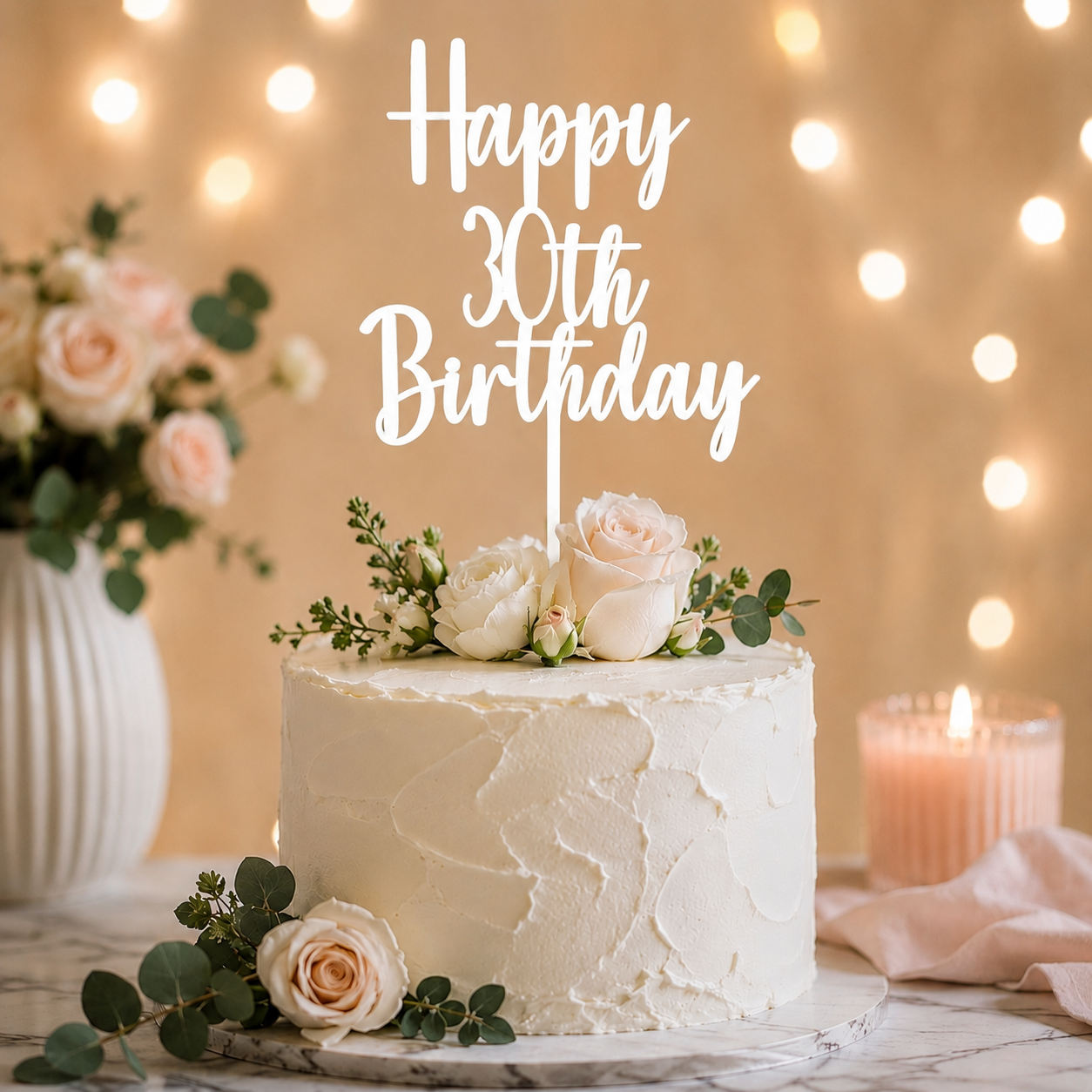 Happy 30th Birthday Cake Topper
