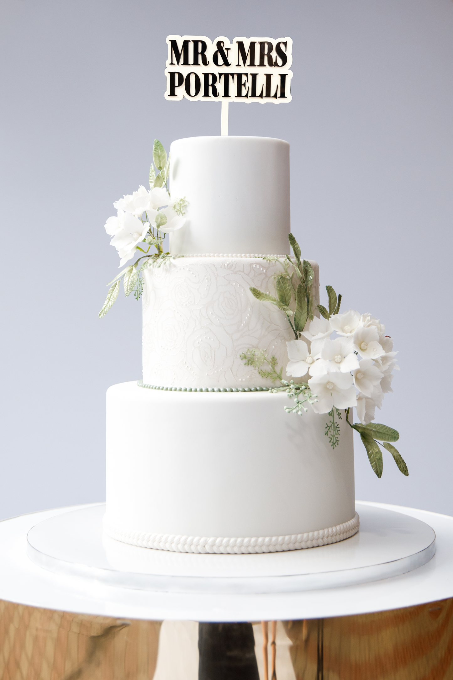 Double Layered Cake Topper White & Black
