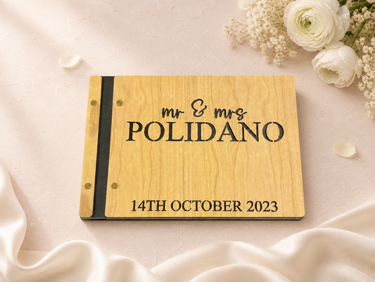 Personalised Wooden Wedding Guest Book