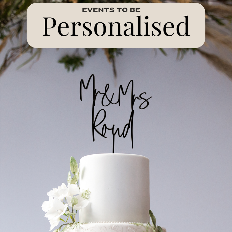 Personalised Mr & Mrs Cake Topper
