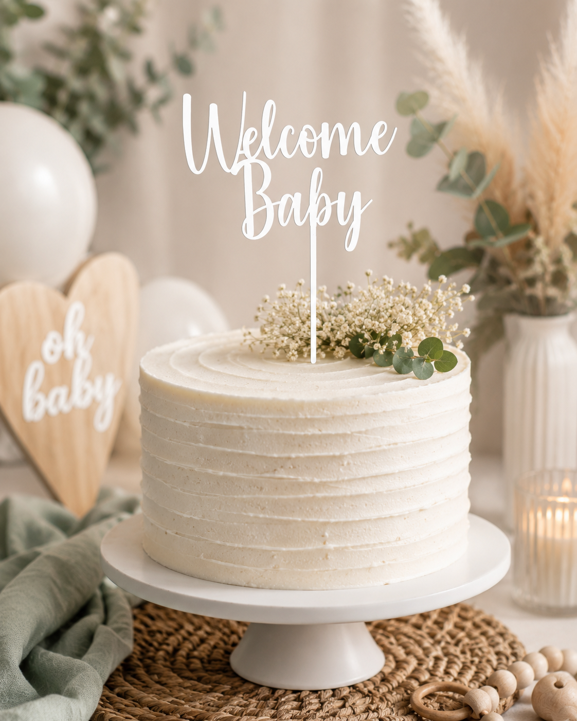 Welcome Baby Cake Topper