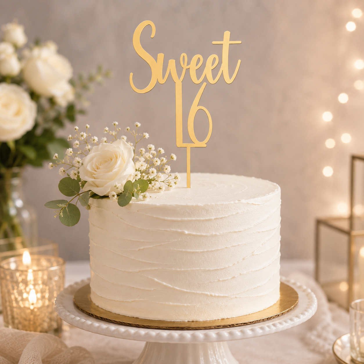 Sweet 16 Cake Topper
