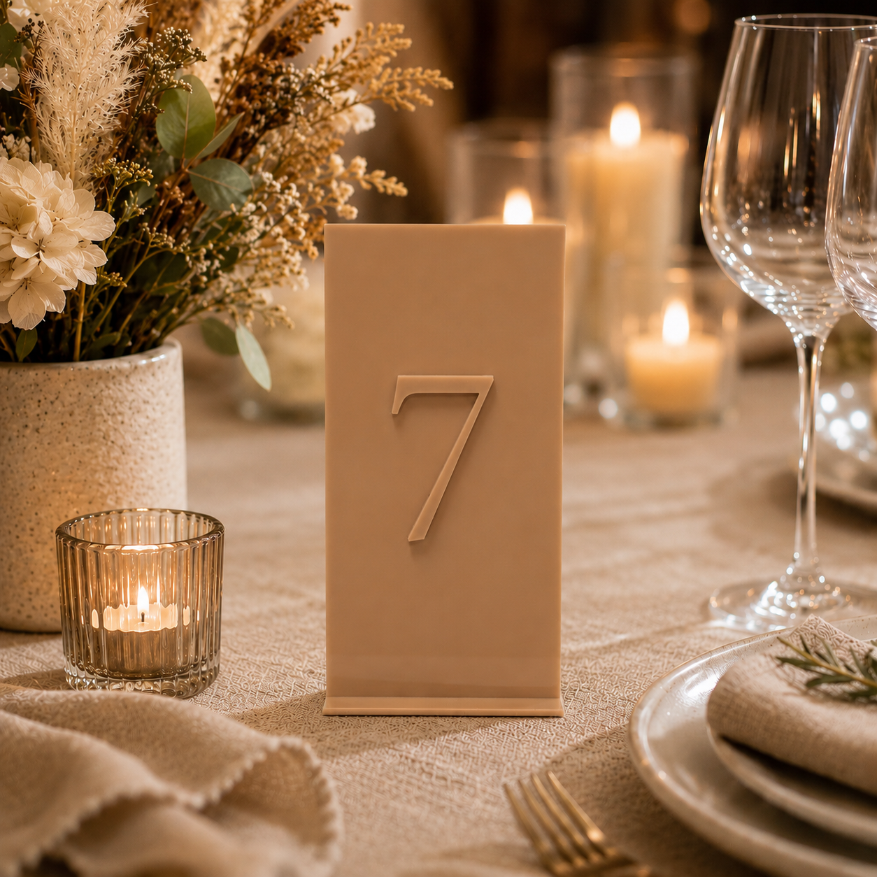 Minimalist Wedding Table Number