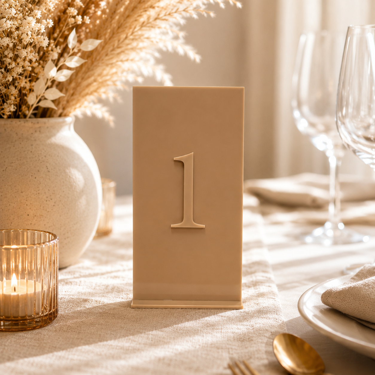 Minimalist Wedding Table Number
