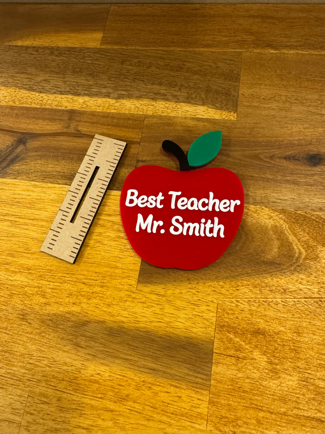 Personalised Teacher's Apple Plaque | Teacher's Gift