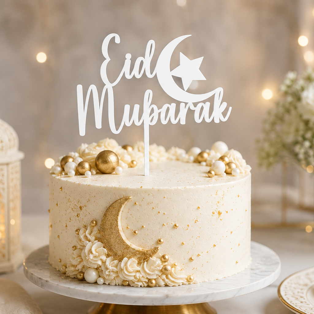 Eid Mubarak Cake Topper