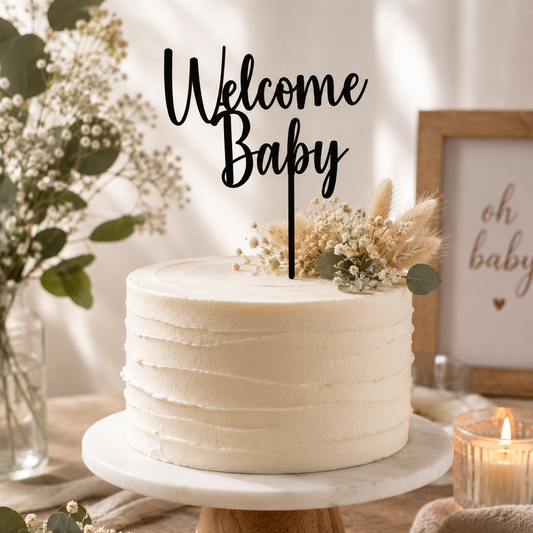 Welcome Baby Cake Topper