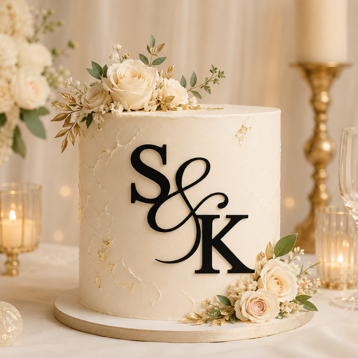 Monogram Initial Cake Topper