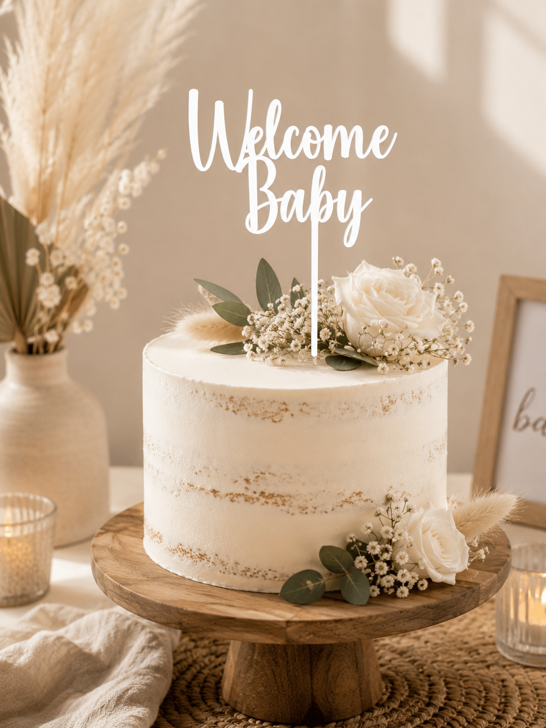 Welcome Baby Cake Topper