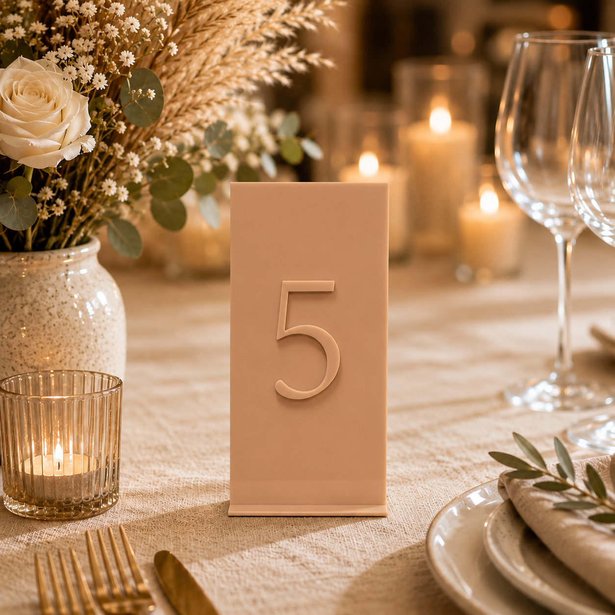 Minimalist Wedding Table Number