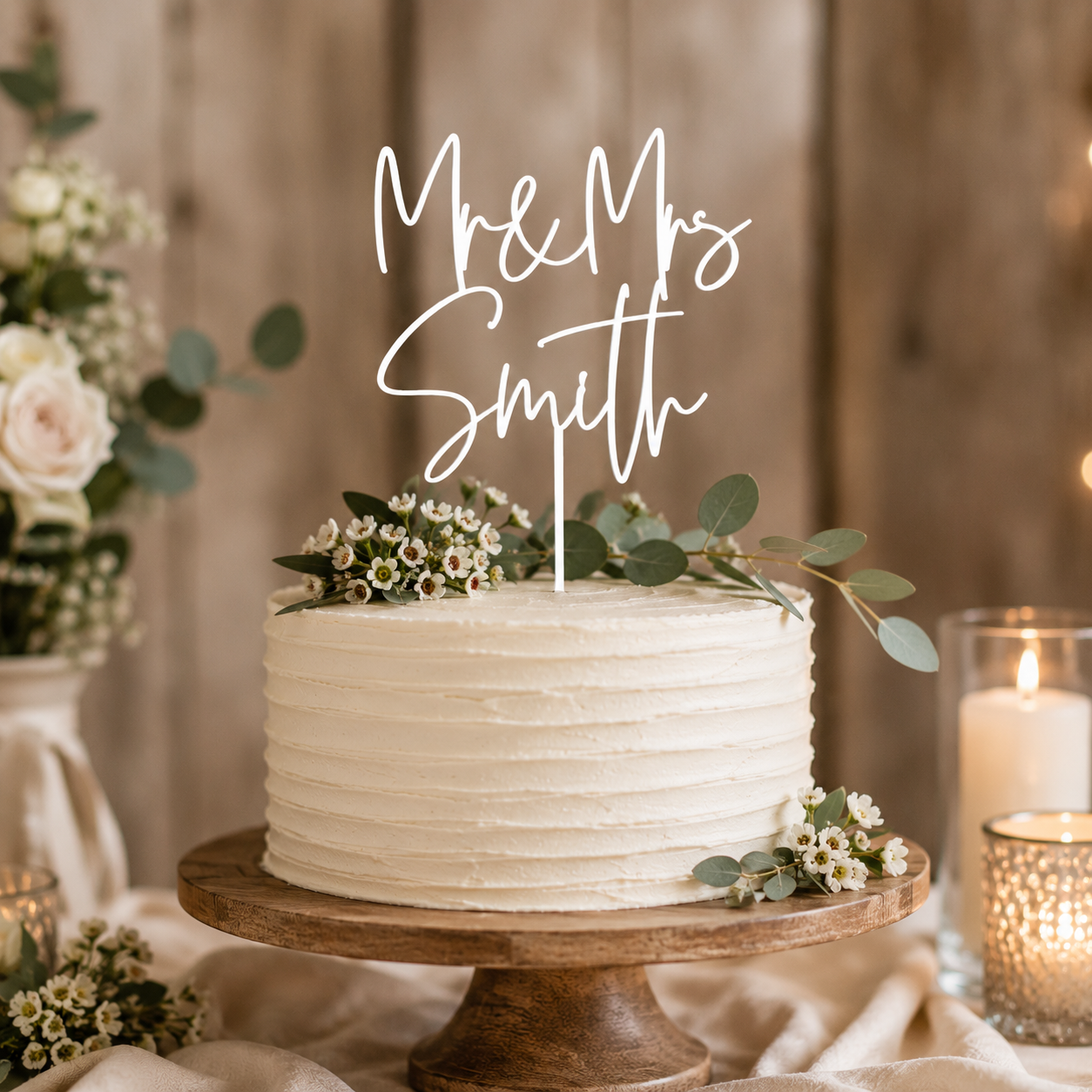 Personalised Mr & Mrs Cake Topper