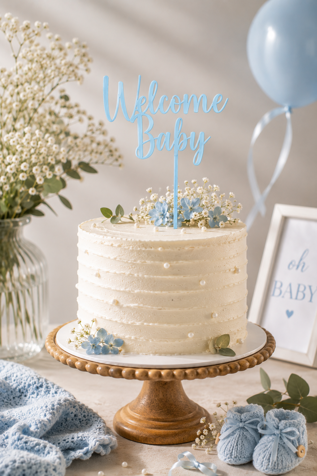 Welcome Baby Cake Topper