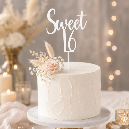 Sweet 16 Cake Topper