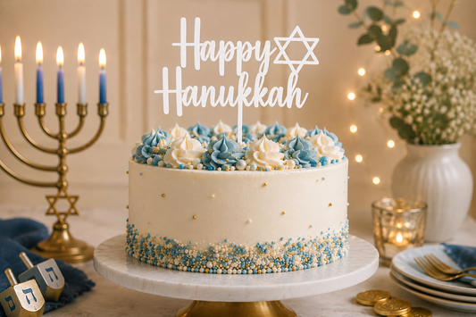 Happy Hanukkah Cake Topper