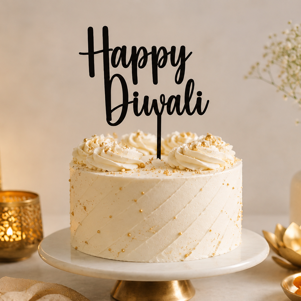 Happy Diwali Cake Topper