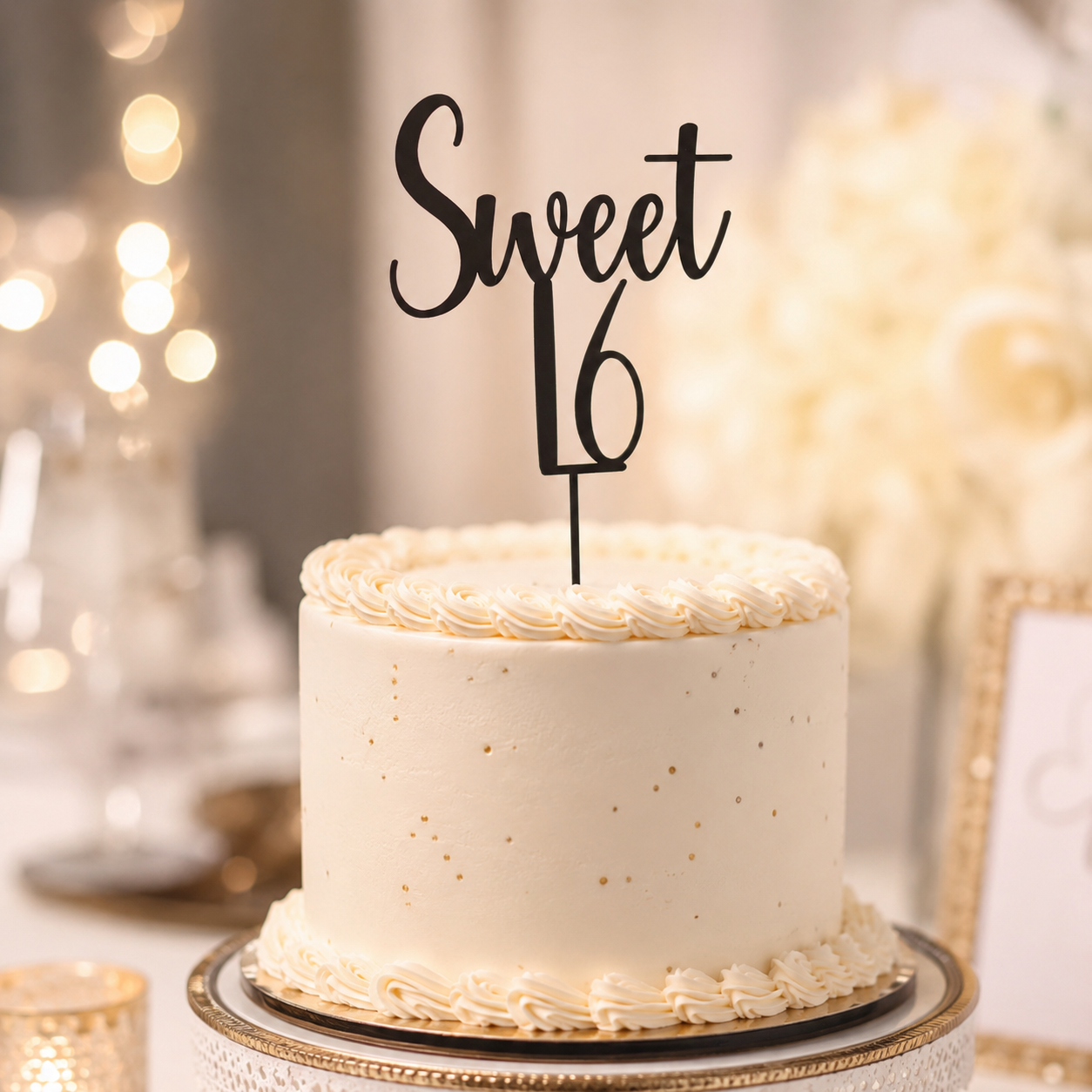 Sweet 16 Cake Topper