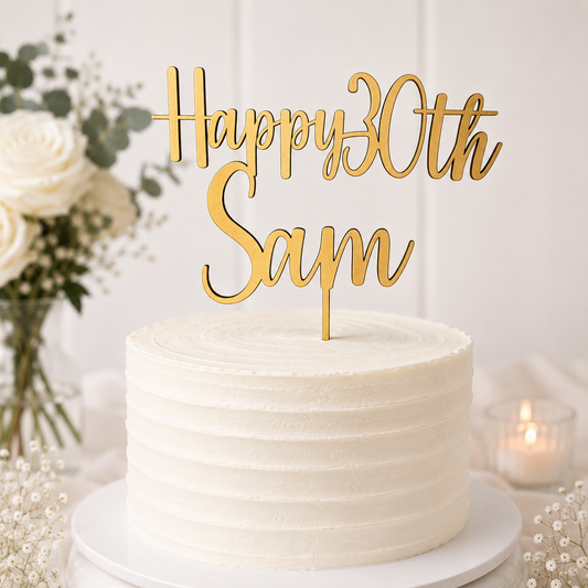Personalised Birthday Cake Topper