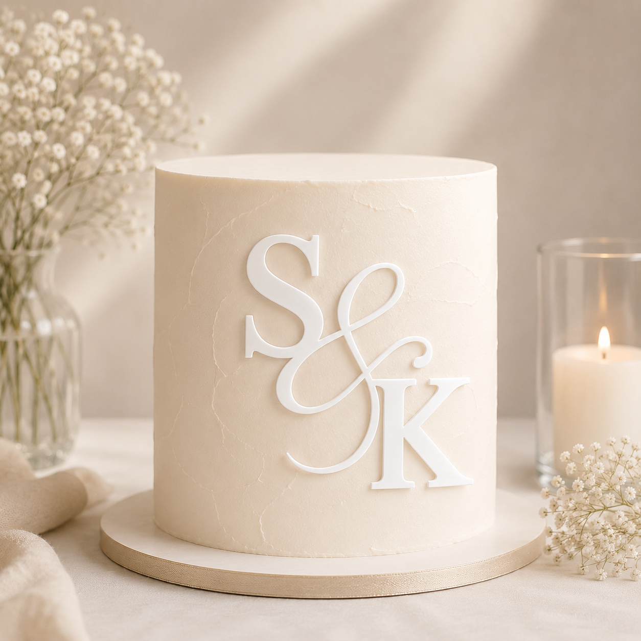 Monogram Initial Cake Topper