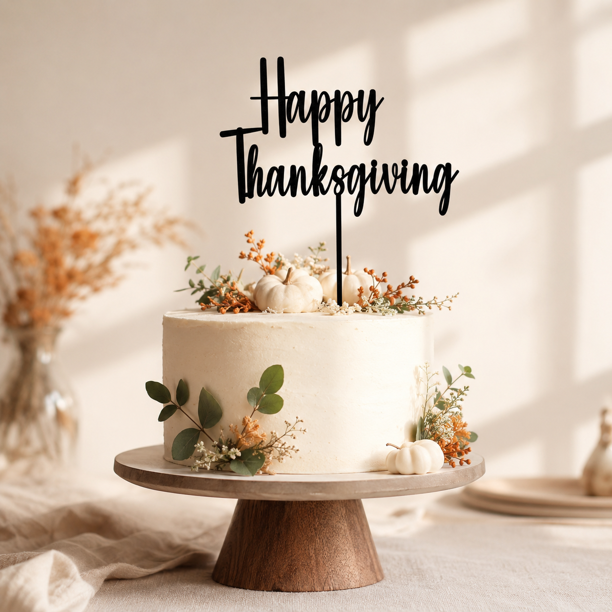 Happy Thanksgiving Cake Topper