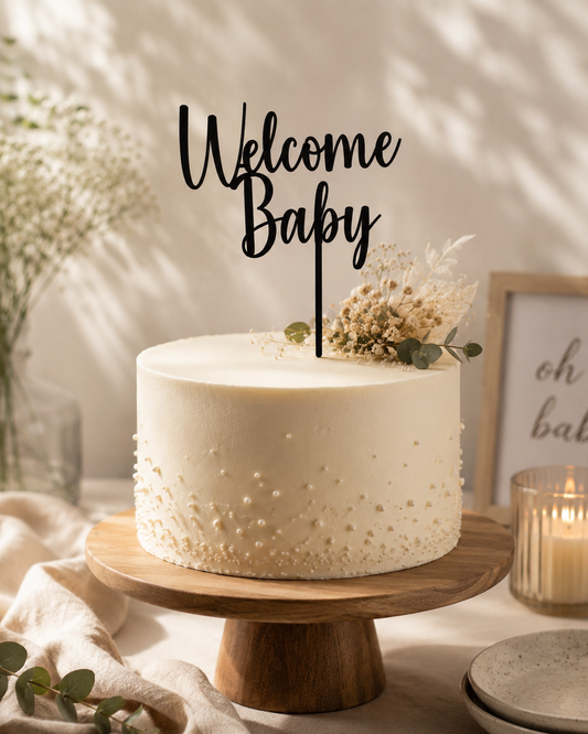 Welcome Baby Cake Topper