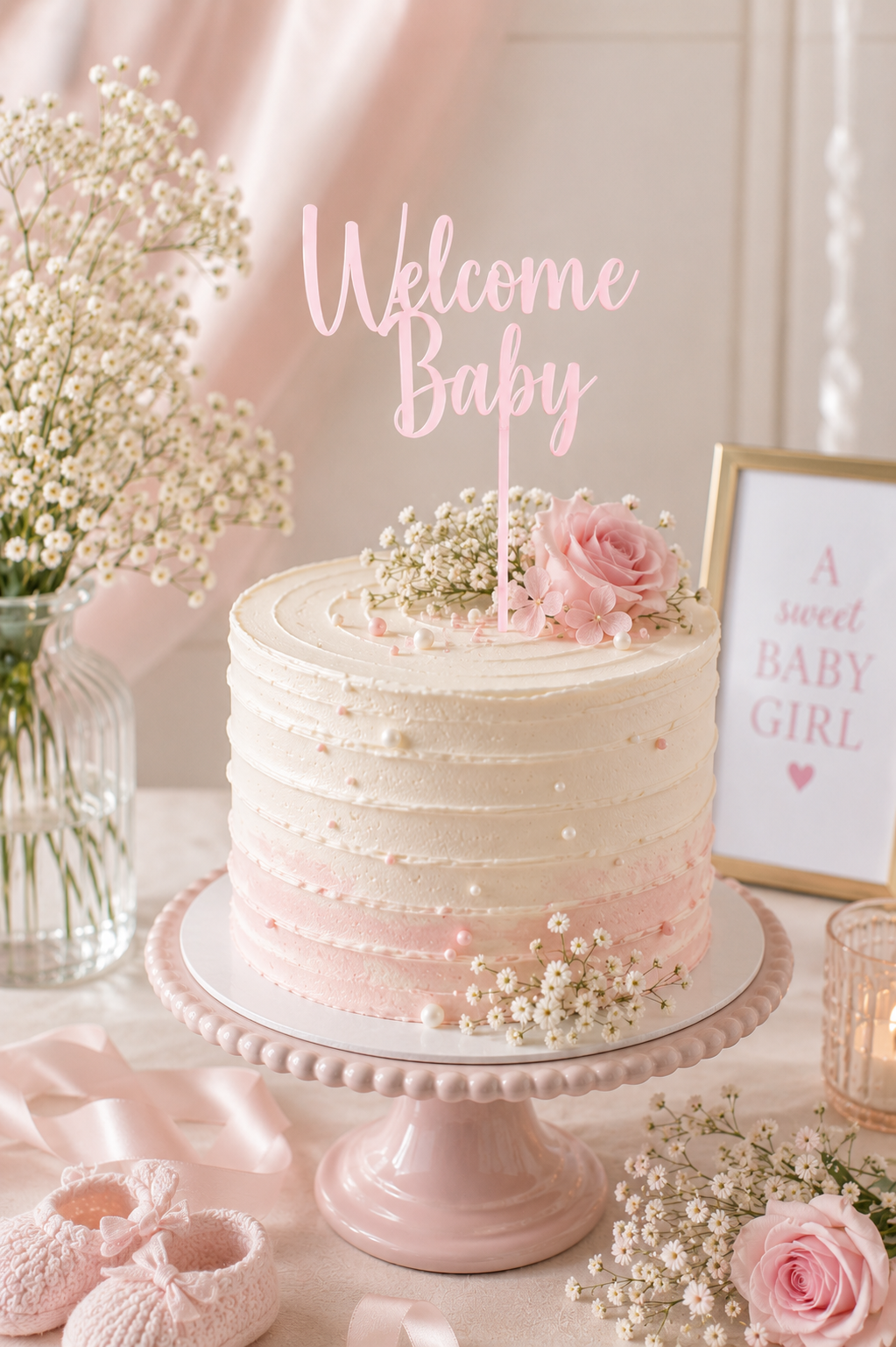 Welcome Baby Cake Topper