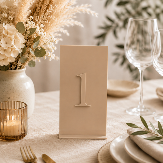 Minimalist Wedding Table Number