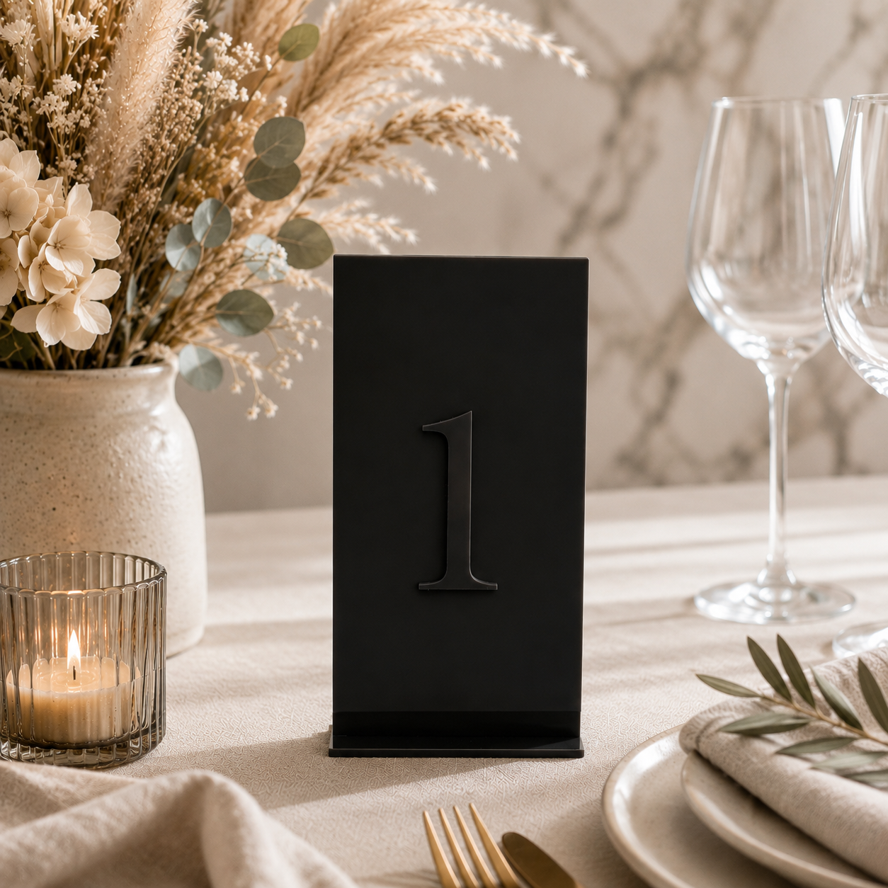Minimalist Wedding Table Number