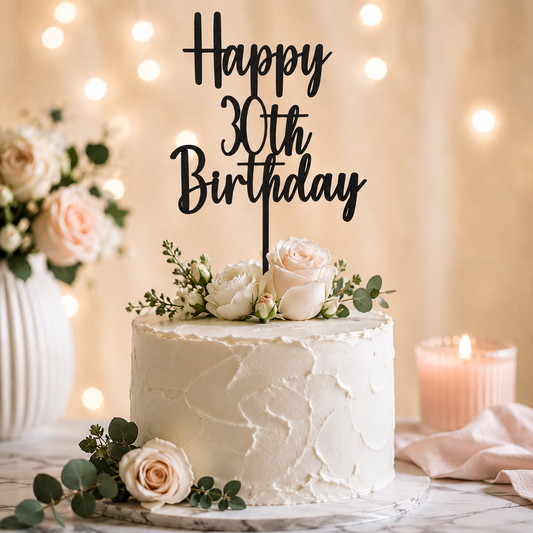 Happy 30th Birthday Cake Topper