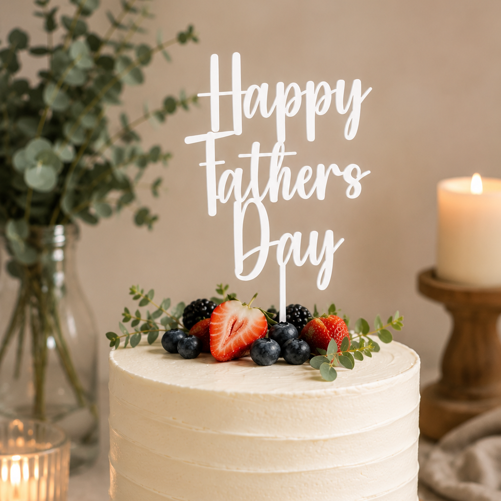 Happy Fathers Day Cake Topper