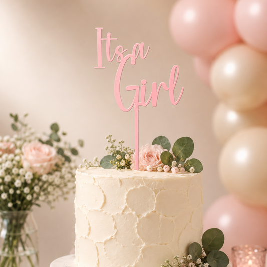 Its a Girl Cake Topper
