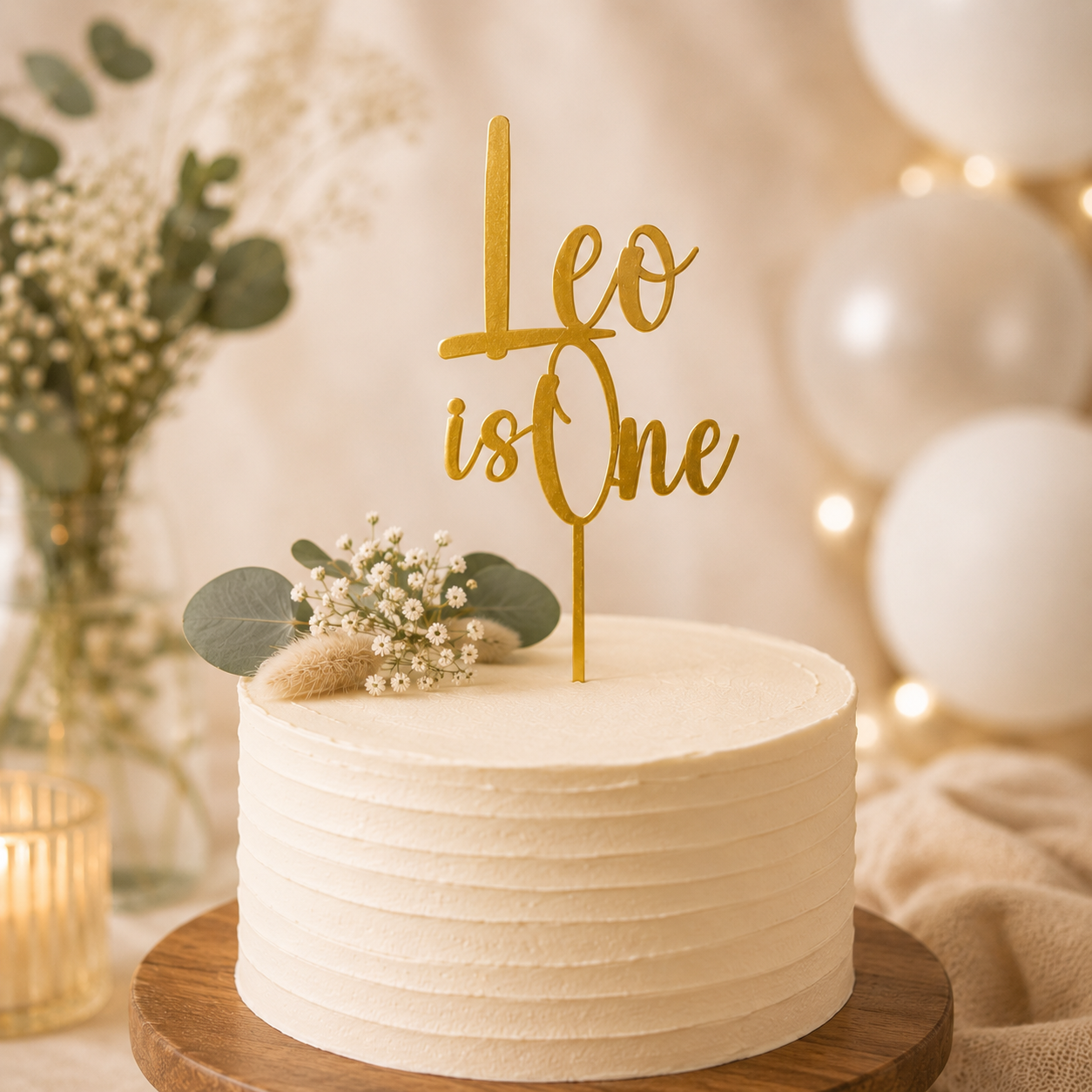 Modern Personalised Cake Topper