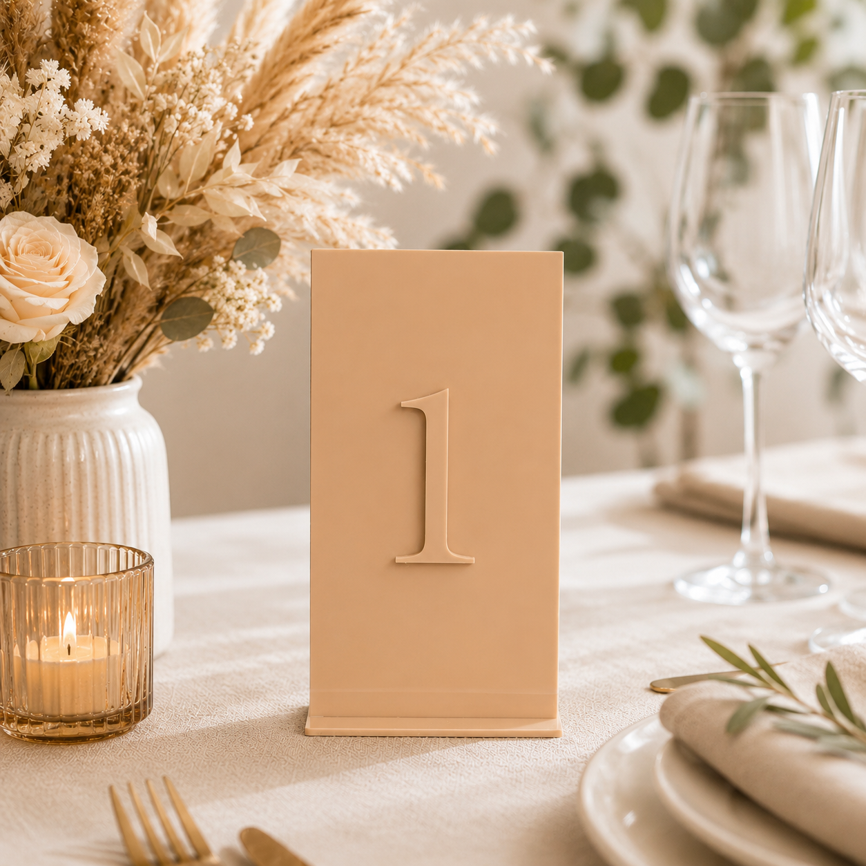 Minimalist Wedding Table Number