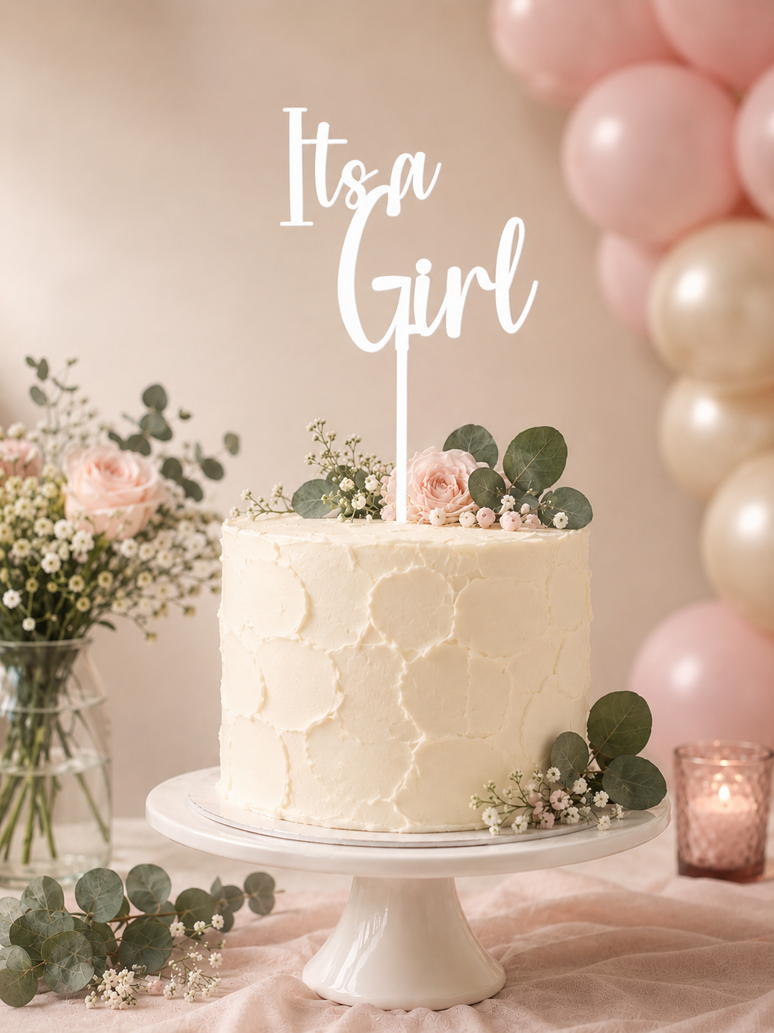 Its a Girl Cake Topper