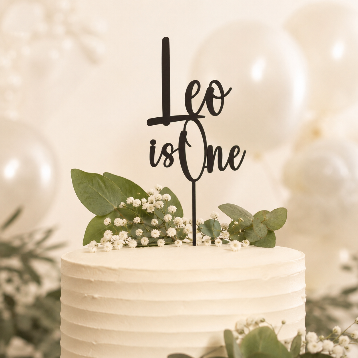Modern Personalised Cake Topper