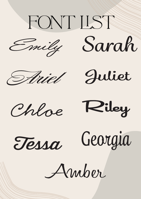 MDF Laser cut names | Wedding place names
