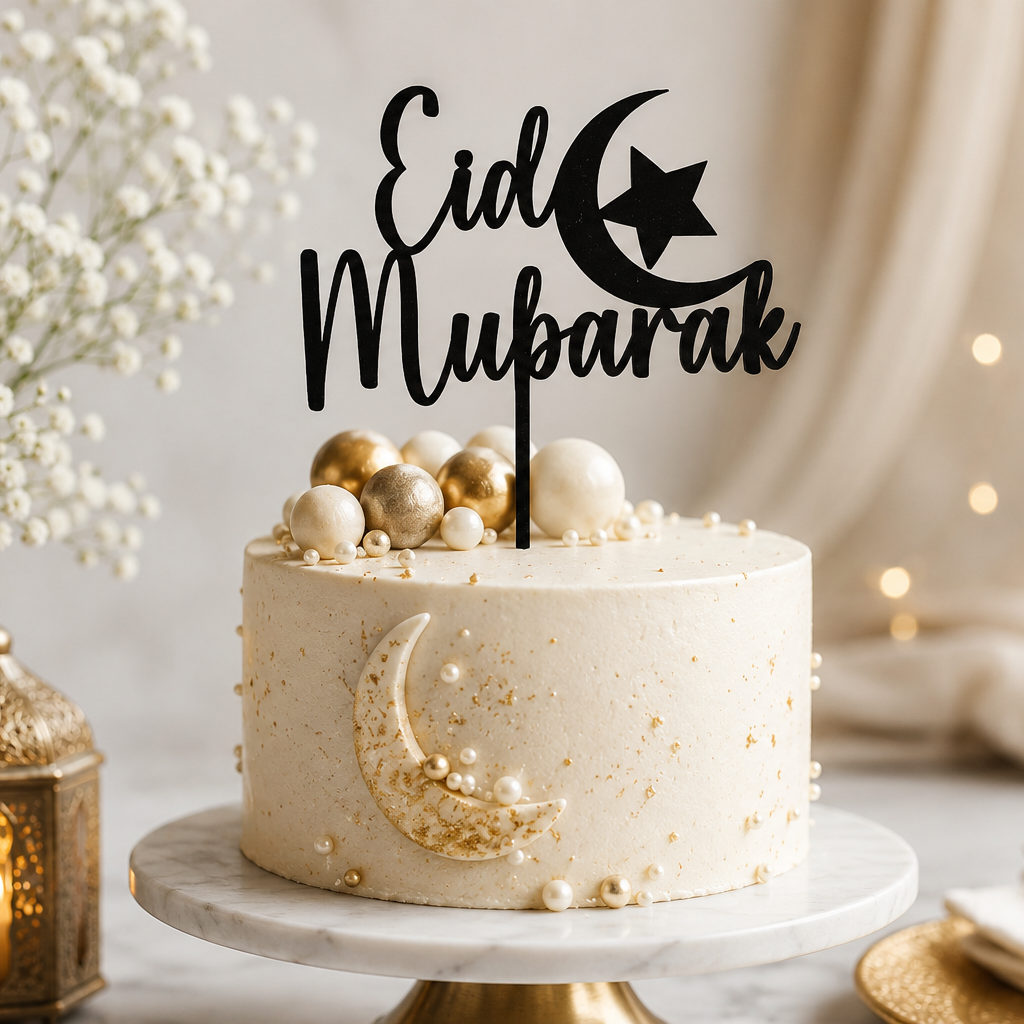 Eid Mubarak Cake Topper