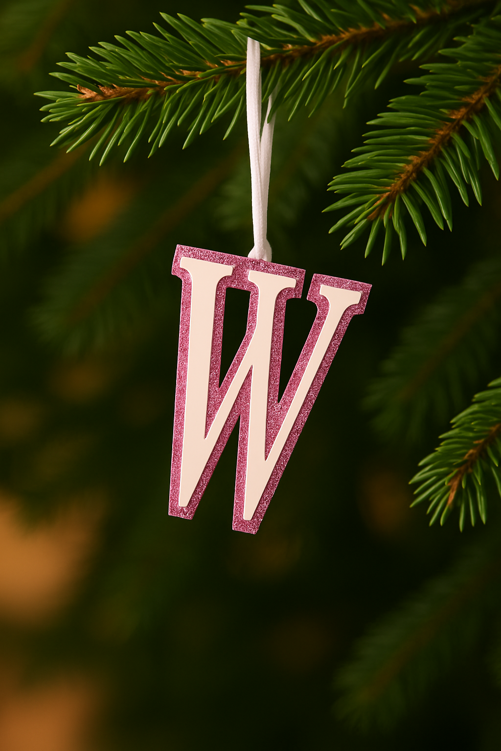 Initial Ornament Glitter