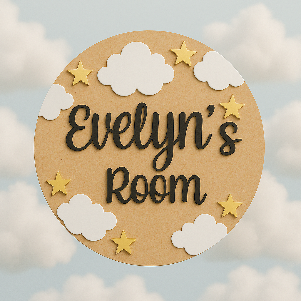 3D Personalised Kids Door Sign