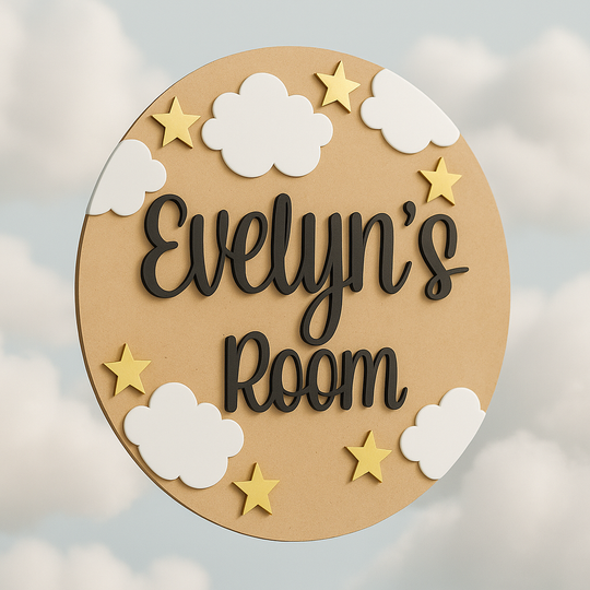 3D Personalised Kids Door Sign