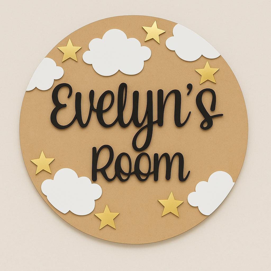 3D Personalised Kids Door Sign