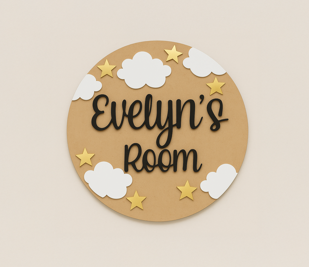 3D Personalised Kids Door Sign