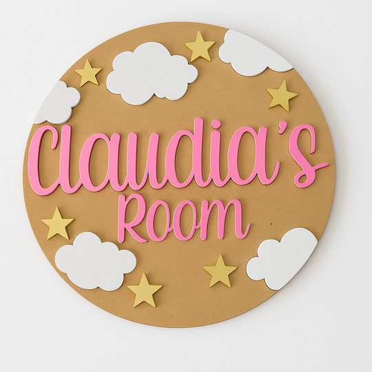3D Personalised Kids Door Sign