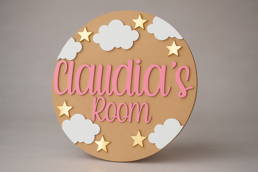 3D Personalised Kids Door Sign