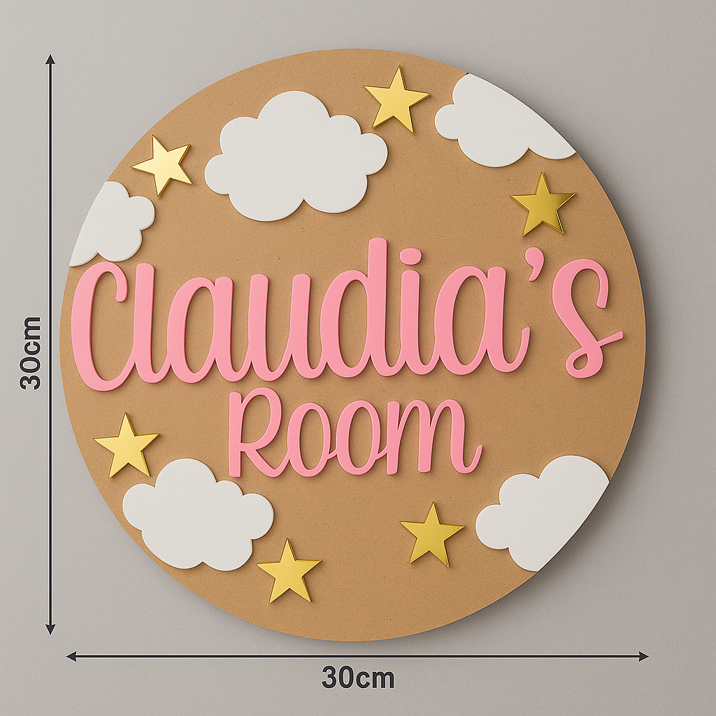3D Personalised Kids Door Sign