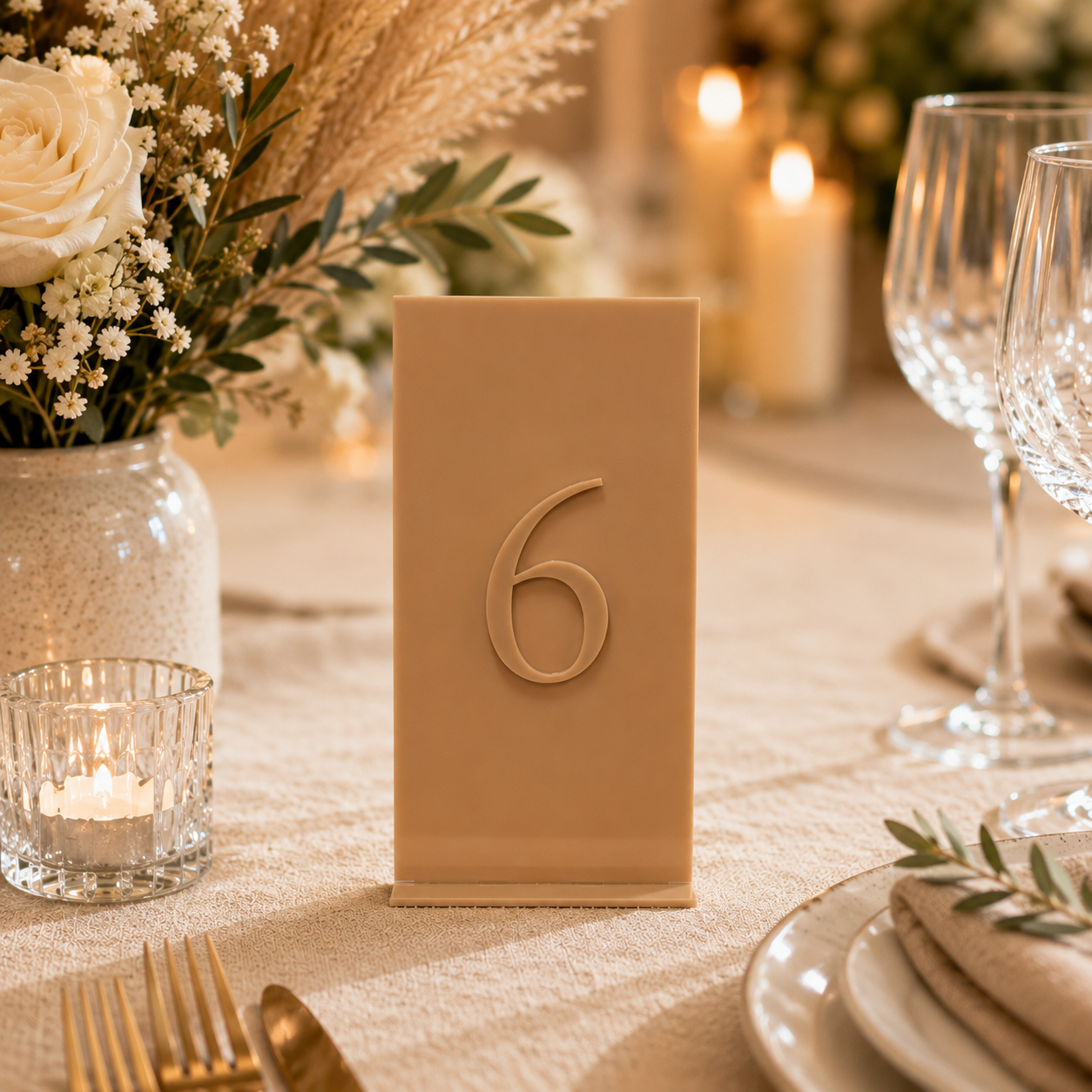 Minimalist Wedding Table Number