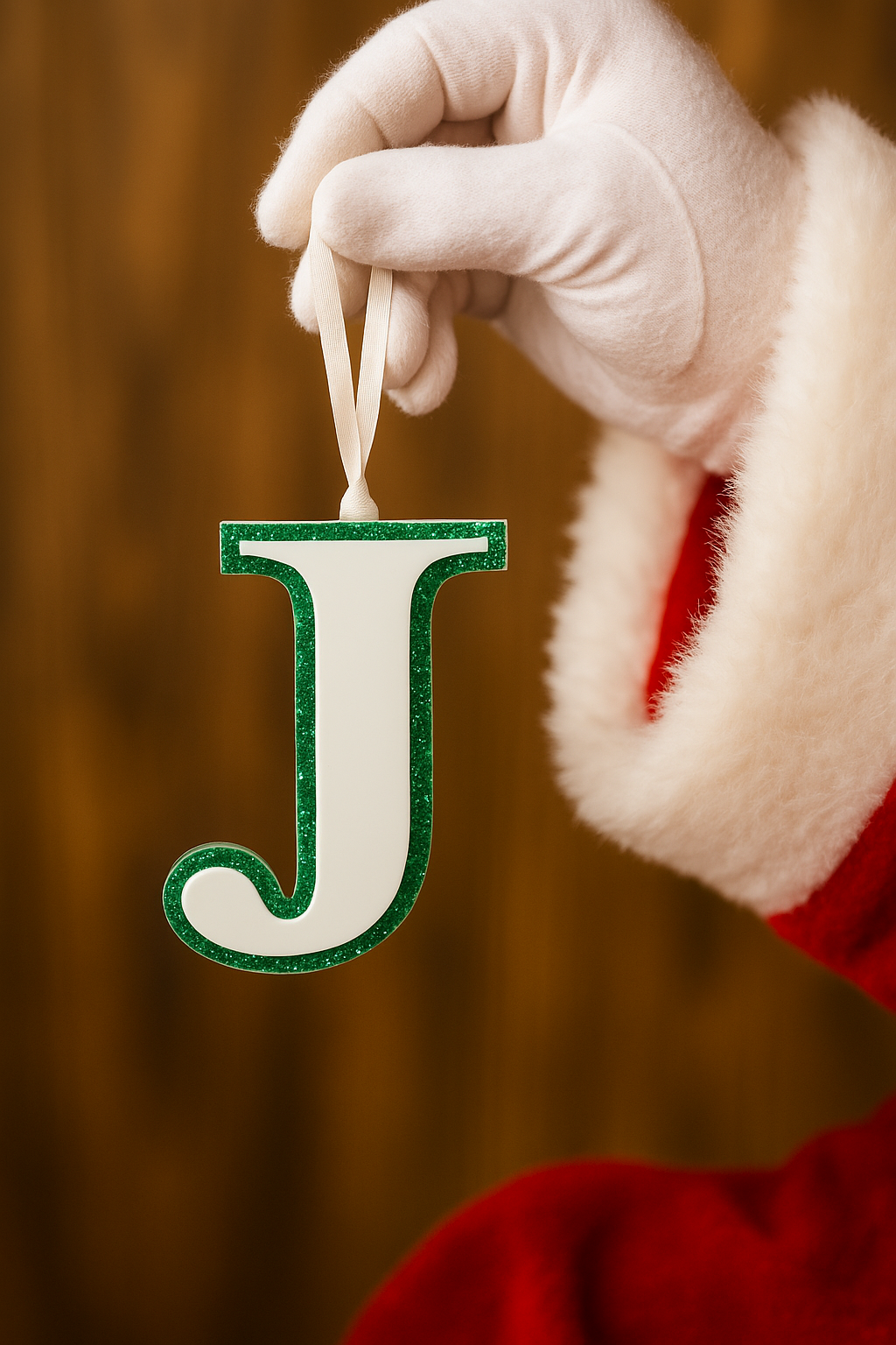 Initial Ornament Glitter